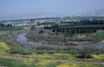 View over the River Jordan and surrounding fertile landscape