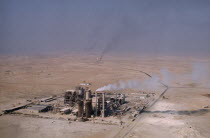 Oil refinery.