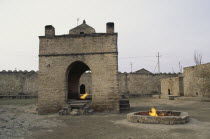 Ateshgyakh Zorastrian fire worshippers temple dating from the seventeenth century.