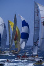 Perth Sail boats at sea in the Whitbread boat race