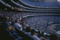 Skydome Crowd watching baseball game between the Toronto Blue Jays and the Minnesota Twins.