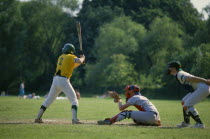 Baseball player batting