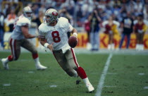 American Footballer holding ball