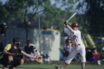 Baseball player batting