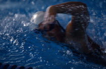 Swimmer in freestyle