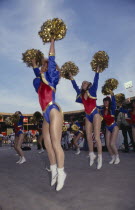 US Football Cheerleaders.