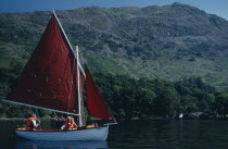 Dingy on lake in Ullswater  Cumbria