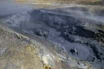 Namafjall  sulphur pool.Icelandic Nordic Northern Europe Sulfur