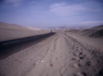 Pan-American highway through coastal desert