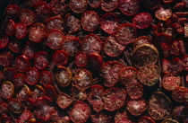 Close cropped shot of sun dried tomatoes.Asia Asian Farming Agraian Agricultural Growing Husbandry  Land Producing Raising Pakistani