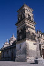 Iglesia de La Merced  dating from 1781. External view of the bell tower with the dome in the background.