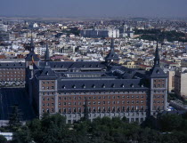 General view of the Army Headquarters and Palacio Real from the Faro de Madrid observation towerEspainia Espana Espanha Espanya European Hispanic Southern Europe Spanish