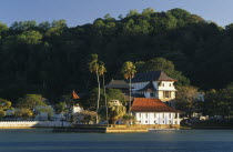 Temple of the Tooth aka Dalada Maligawa. View over river toward the Buddhist TempleAsia Llankai Religion Religion Religious Buddhism Buddhists Sri Lankan