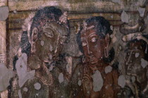 Wall painting of two figures in Cave 17
