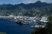 View over town and harbour.Caribbean Scenic West Indies