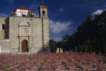 Exterior facade of sixteenth century Santo Domingo church.