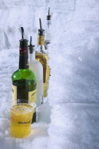 Ice bar in the ski resort.