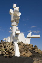 Monumento a La Campesino  the Monument to the Farmer or the Peasant s Monument created by Cesar Manrique from water tanks of old boats.Espainia Espana Espanha Espanya European Hispanic Southern Europ...