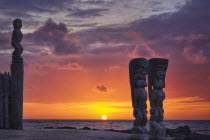 Wooden kii at Puuhonua o Honaunau National Historical Park.American North America Pacific Islands Polynesia United States of America Many Islands Polynesian History American North America Pacific Is...