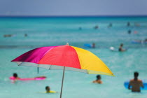 Central Waikiki BeachAmerican North America Pacific Islands Polynesia United States of America Many Islands Polynesian Beaches Holidaymakers Resort Sand Sandy Seaside Shore Sunbather Tourism Tourist...