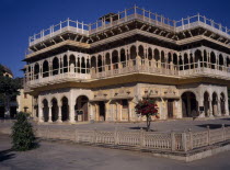 City Palace  exterior of guest Pavilion.Asia Asian Bharat Inde Indian Intiya Rajasthani Pavillion