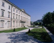 Mirabell Castle with design garden in front