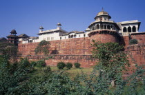 Red Fort and garden outside