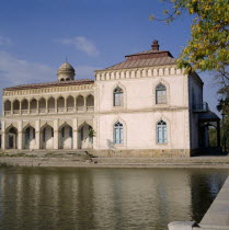 The Summer Palace. The harem building with bathing pool in foreground