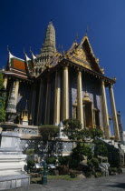 Grand Palace exterior. The Royal Pantheon entrance