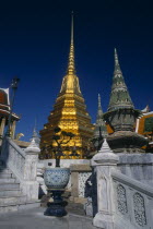 Grand Palace. Pillars and steps surrounding the building at The Royal Pantheon
