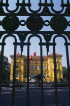 The Presidential Palace seen through the ornate gates