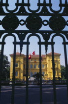 The Presidential Palace seen through the ornate gates