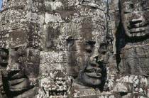 The Bayon.  Detail of huge faces thought to depict Jayavarman VII.