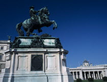 Hofburg Royal Palace. Heroes Square with equestrian Monument to Prince Eugen of Savoy