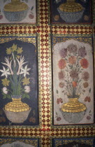 Topkapi Palace.  Detail of painted wall panels in the dining room of Ahmet III.