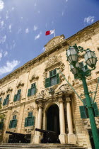 The Auberge de Castille the official seat of the knights of the Langue of Castille  Leon and Portugal designed by the Maltese architect Girolamo Cassar in 1574  now the Office of The Prime Minister