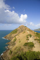 Pigeon Island National Historic Park Signal Hill seen from Fort Rodney