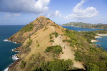Pigeon Island National Historic Park Signal Hill seen from Fort Rodney