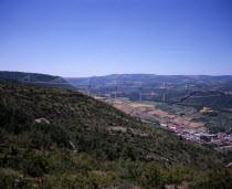 Millau.  Millau bridge which spans the Tarn River Valley and carries the A75 motorway from Beziers to Clermont Ferrand.  Seen from the south east.