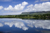 Sligo Bay and Ben Bulben from outskirts of the town Ireland Eire Landscapes Mountains Seascapes Tourism