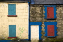 Urban decay. Derelict abandoned house in centre of Sligo Ireland Eire Urban decay Housing