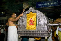 Evening procession carrying Shiva to bedroom of Meenakshi  Meenakshi TempleSreeSriMeenakshiTempleMaduraiTamilNaduSouthSouthernIndiaIndianAsiaAsianHorizontalCultureCulturalHistoryHist...