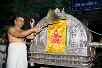 Evening procession carrying Shiva to bedroom of Meenakshi  Meenakshi TempleSreeSriMeenakshiTempleMaduraiTamilNaduSouthSouthernIndiaIndianAsiaAsianHorizontalCultureCulturalHistoryHist...