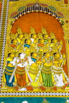 Colourful painting on a wall  Meenakshi TempleSouthSouthernIndiaIndianAsiaAsianCultureCulturalHistoryHistoricHistoricalReligionReligiousPrayPrayerWorshipWorshippingWorshipingHolyTh...