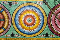 Colourful painting on a ceiling  Meenakshi TempleSouthSouthernIndiaIndianAsiaAsianHorizontalCultureCulturalReligionReligiousPreservedHeritageHinduHinduismMinakshiParvatiShivaSivaSu...