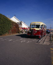 A 1950 s Bedford Bus used to carry visitors around the Island at St CatherineEuropean Scenic Northern Europe