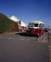 A 1950 s Bedford Bus used to carry visitors around the Island at St CatherineEuropean Scenic Northern Europe
