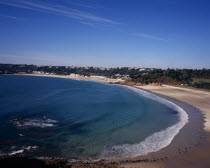 Ouaisne Bay with St Brelade s Bay beyondEuropean Scenic Beaches Northern Europe Resort Sand Sandy Seaside Shore Tourism