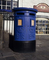 St Peter Port. Double size blue letterboxEuropean Scenic Mail Box Northern Europe
