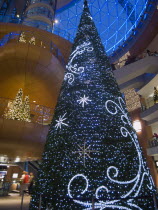 Victoria Square shopping centre decorated for Christmas.Beal Feirste Center Cultural Cultures Eire European Irish Northern Europe Order Fellowship Guild Club Republic Xmas Beal Feirste Ireland Poblac...